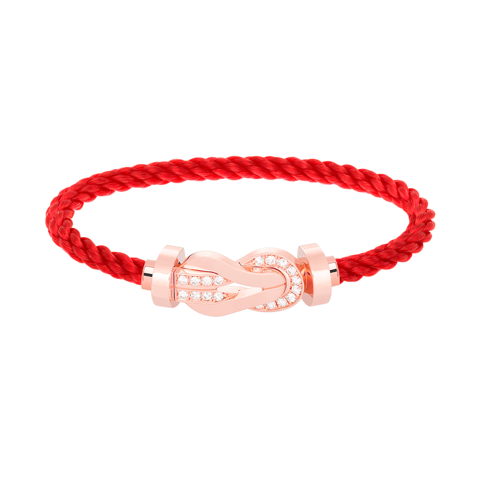 [AuraEcho]CHANCE LARGE 8 FIGURE BUCKLE HALF DIAMOND BRACELET ROSE GOLD