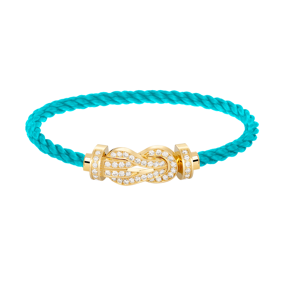 [AuraEcho]CHANCE LARGE 8 FIGURE BUCKLE FULLDIAMOND BRACELET GOLD