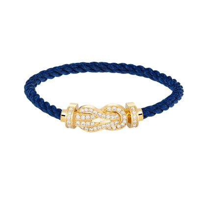 [AuraEcho]CHANCE LARGE 8 FIGURE BUCKLE FULLDIAMOND BRACELET GOLD