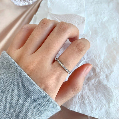 [AuraEcho]Delicate Sparkling Round Cut Daily Ring