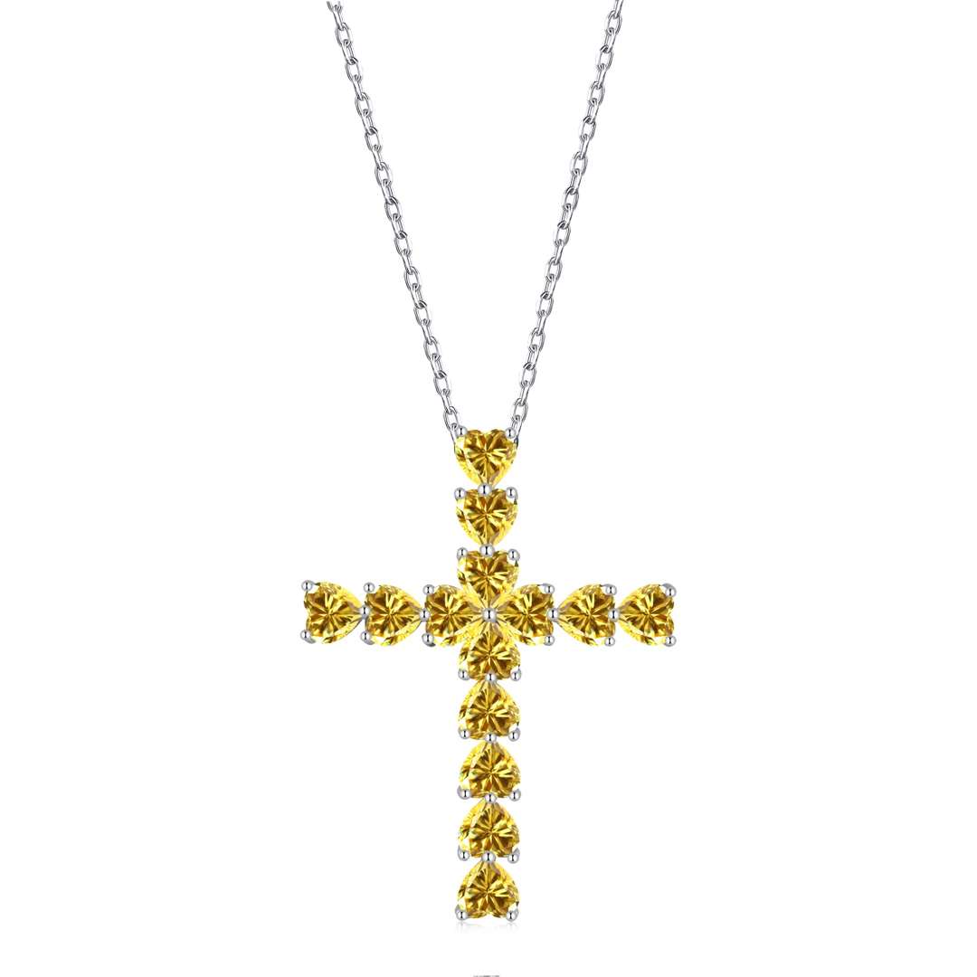 [AuraEcho]Radiant Cross Shape Necklace