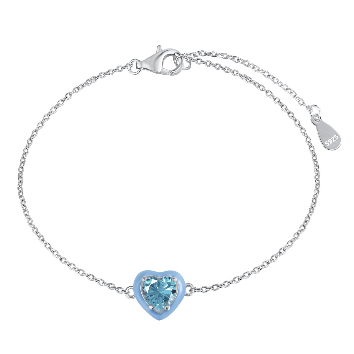 [AuraEcho]Sparkling Romantic Heart Shape Lover Bracelet