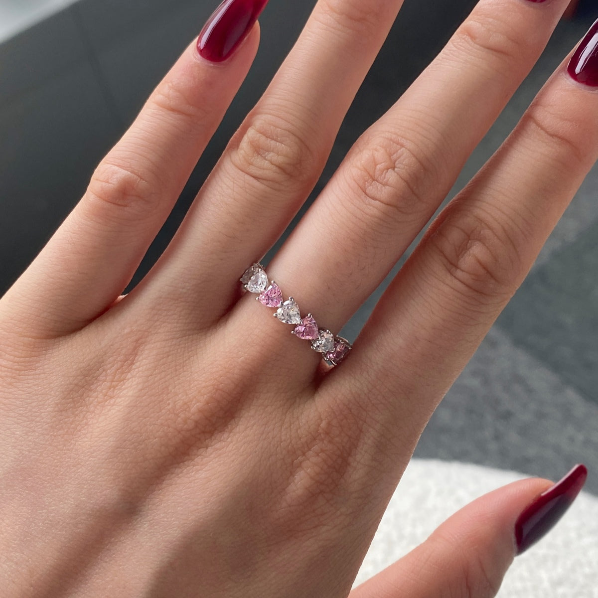 [AuraEcho]0.25 Carat Radiant Romance Heart Cut Lover Ring