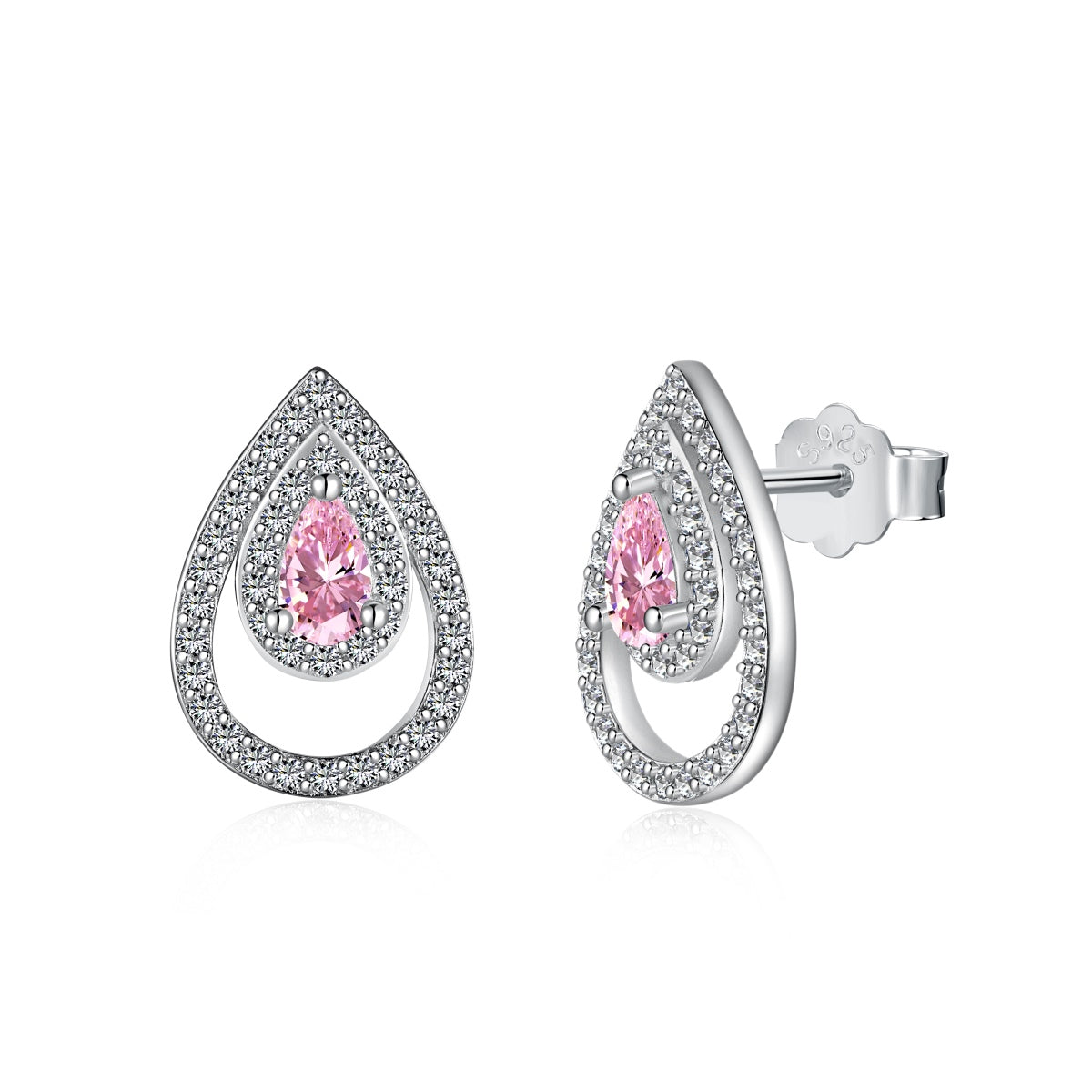 [AuraEcho]Sparkling Delicate Water Drop Shape Daily Earrings