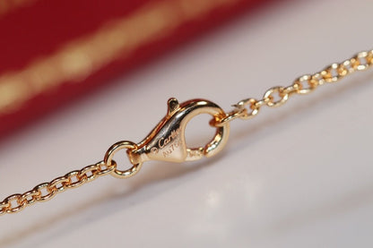 [AuraEcho]LOVE NECKLACE PINK GOLD AND SILVER
