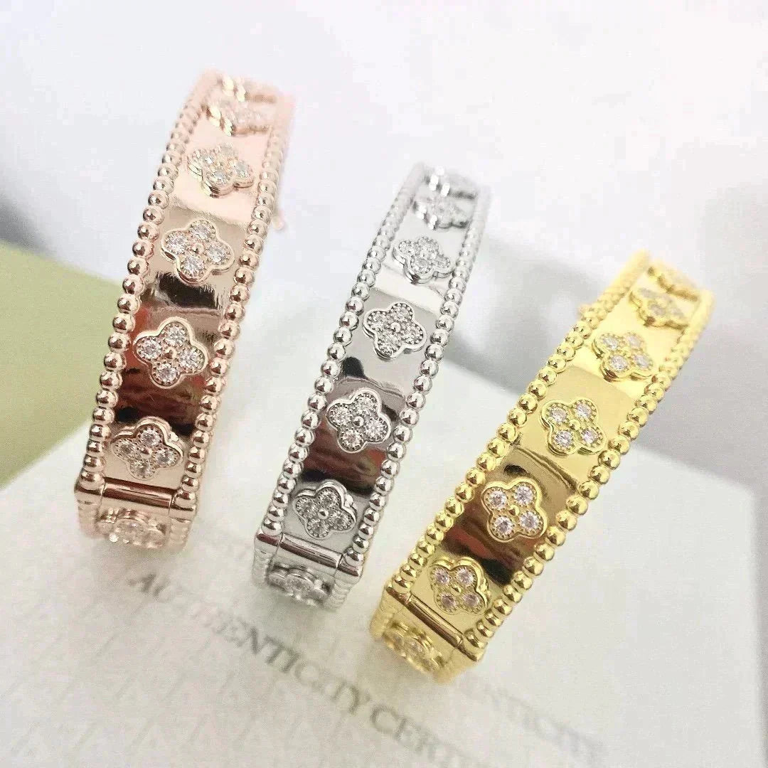 [AuraEcho]CLOVER BRACELET 8MM DIAMONDS