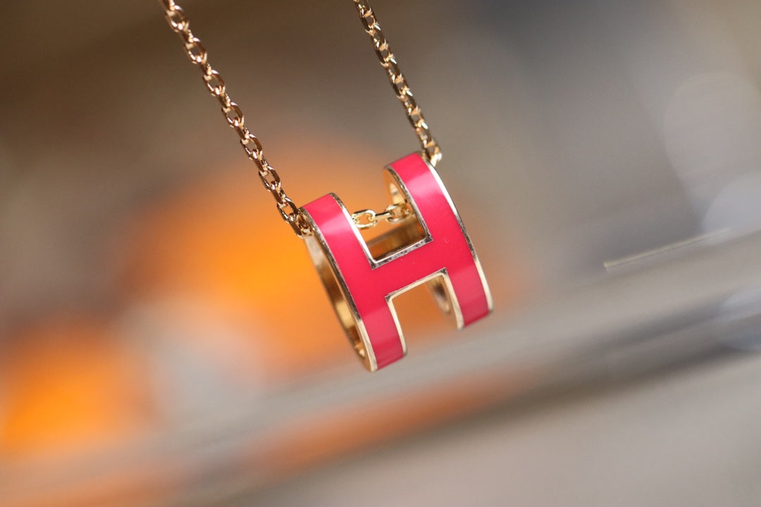 [AuraEcho]POP H PEDANT PINK GOLD