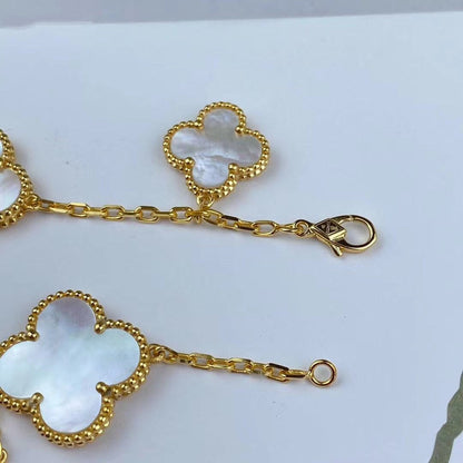 [AuraEcho]MAGIC CLOVER MOP GOLD BRACELET 5 MOTIFS