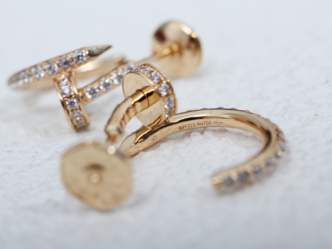 [AuraEcho]JUSTE EARRINGS 12.75MM PINK GOLD DIAMOND