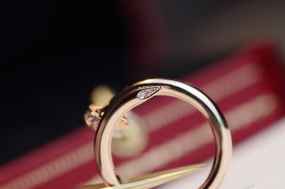 [AuraEcho]JUSTE RING 2.65MM PINK GOLD DIAMOND