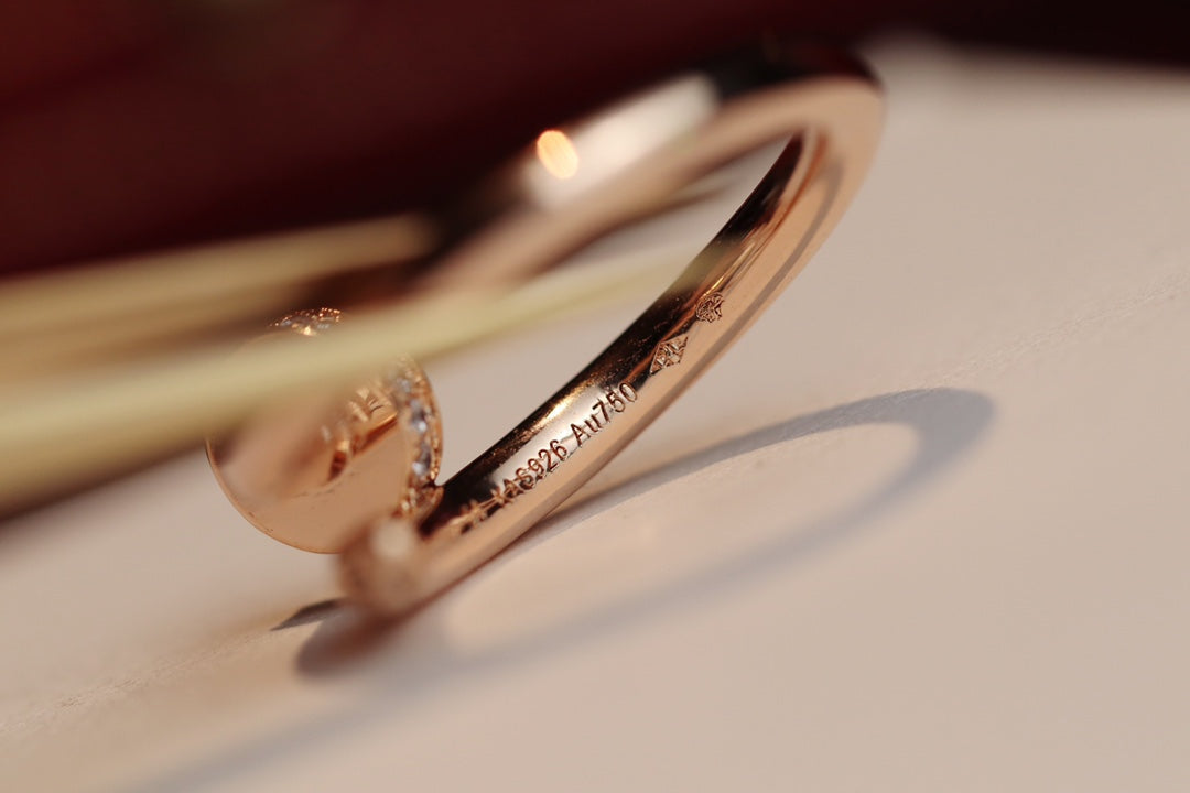 [AuraEcho]JUSTE RING 2.65MM PINK GOLD DIAMOND