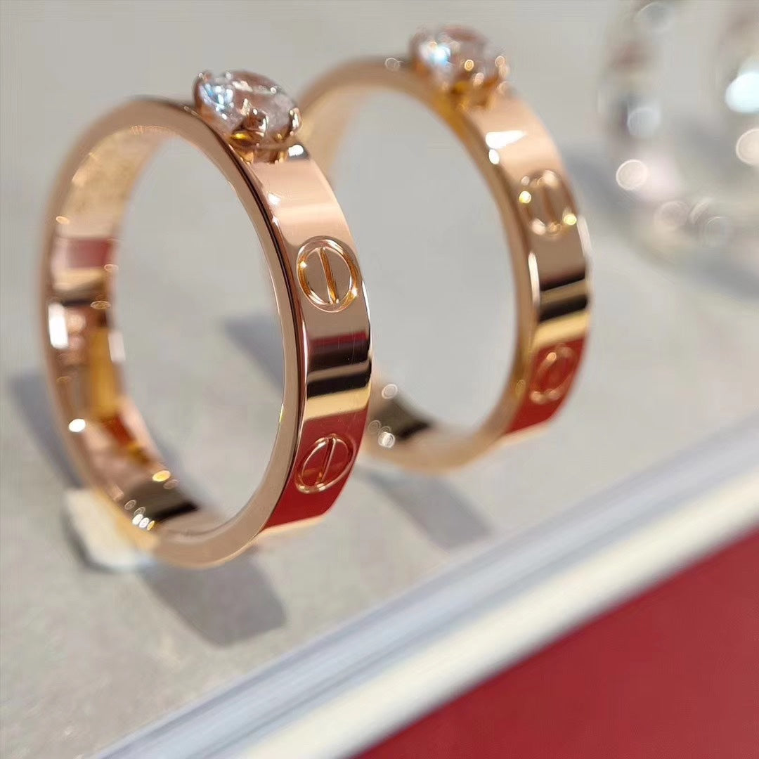 [AuraEcho]LOVE RING 3.6MM 1 BIG DIAMOND