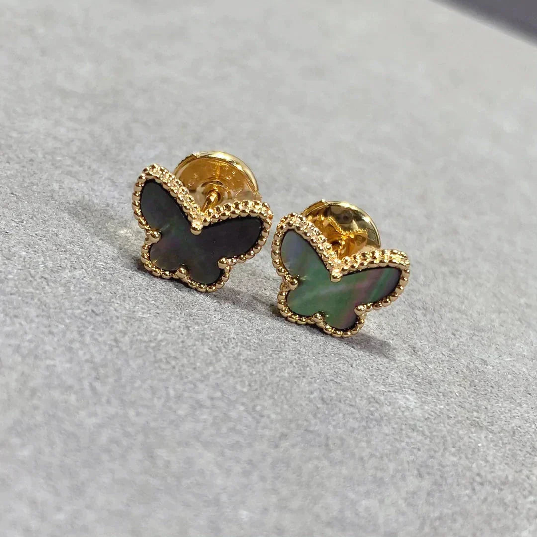 [AuraEcho]BUTTERFLY DARK MOP  EARRINGS
