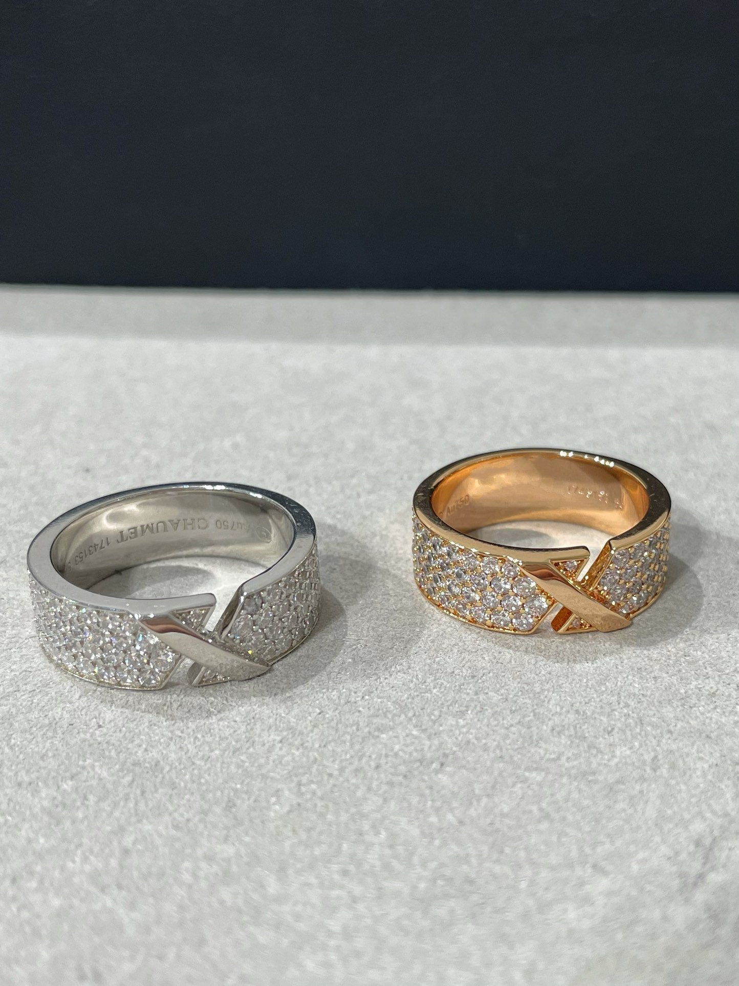 [AuraEcho]LIENS EVIDENCE  DIAMOND PAVED RING