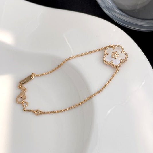 [AuraEcho]LUCKY SPRING ROSE GOLD MOP BRACELET