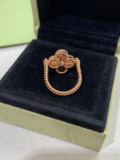 [AuraEcho]CLOVER RIVERSIBLE ROSE GOLD RING