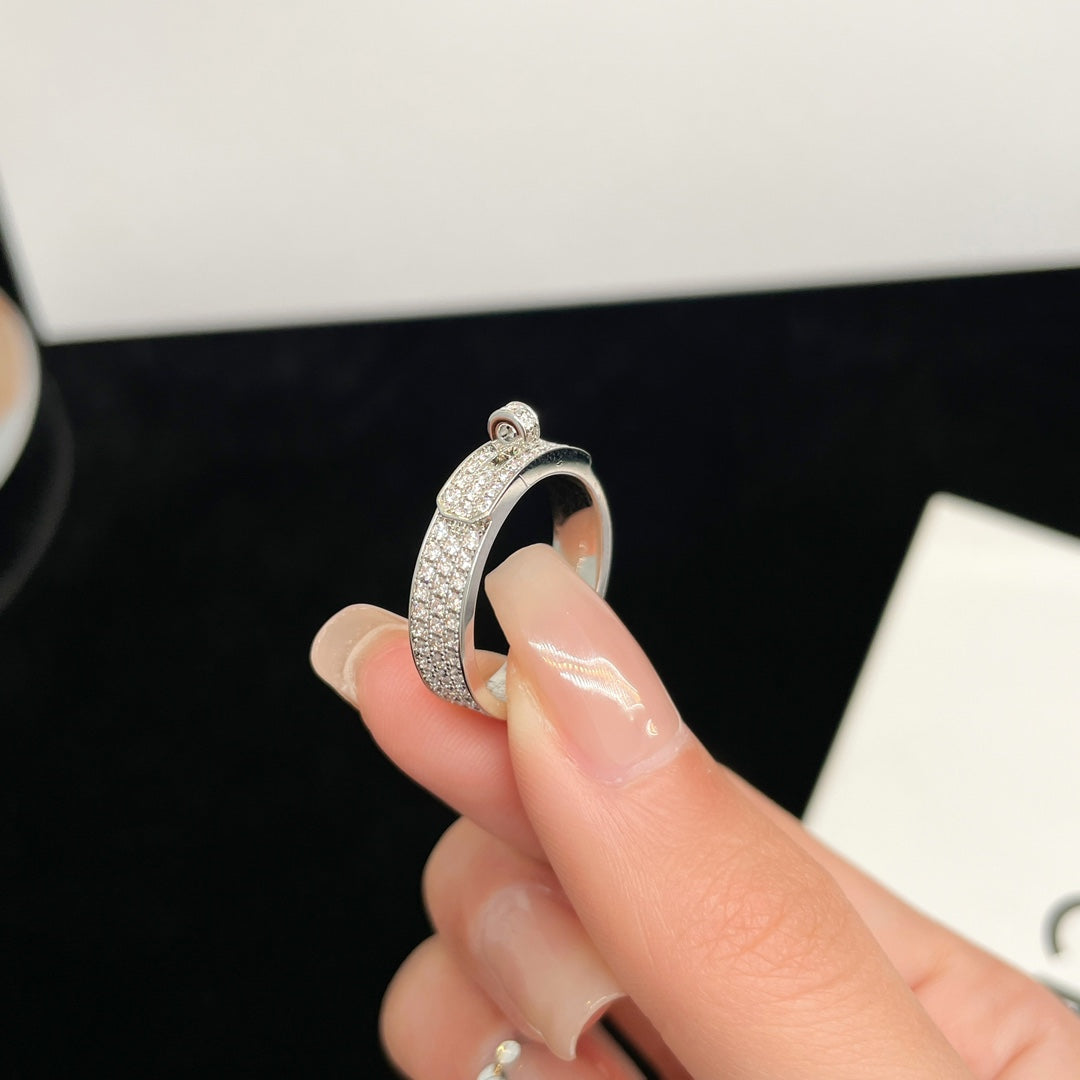 [AuraEcho]KELLY SILVER DIAMOND RING
