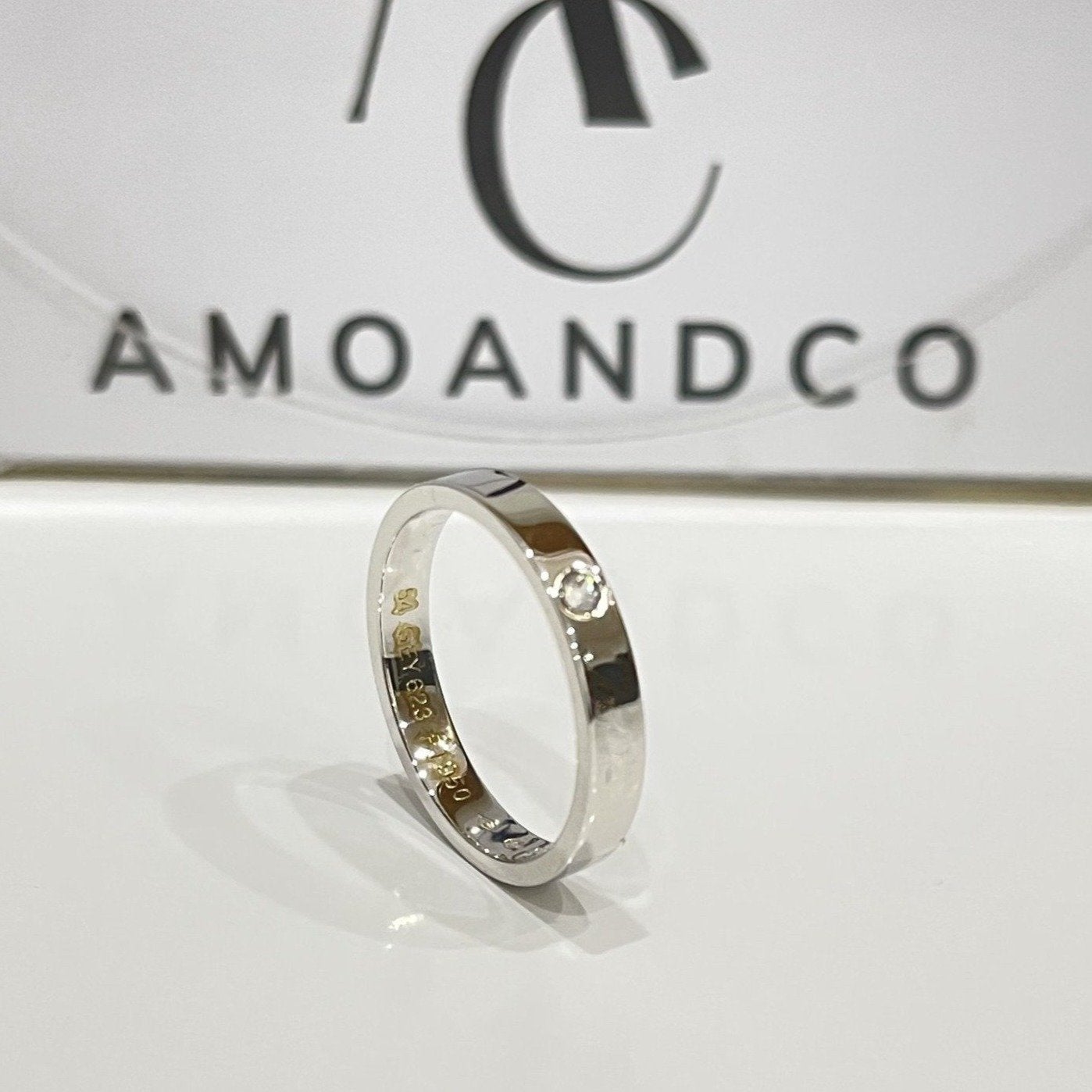 [AuraEcho]LOVE RING 4MM 1 DIAMOND