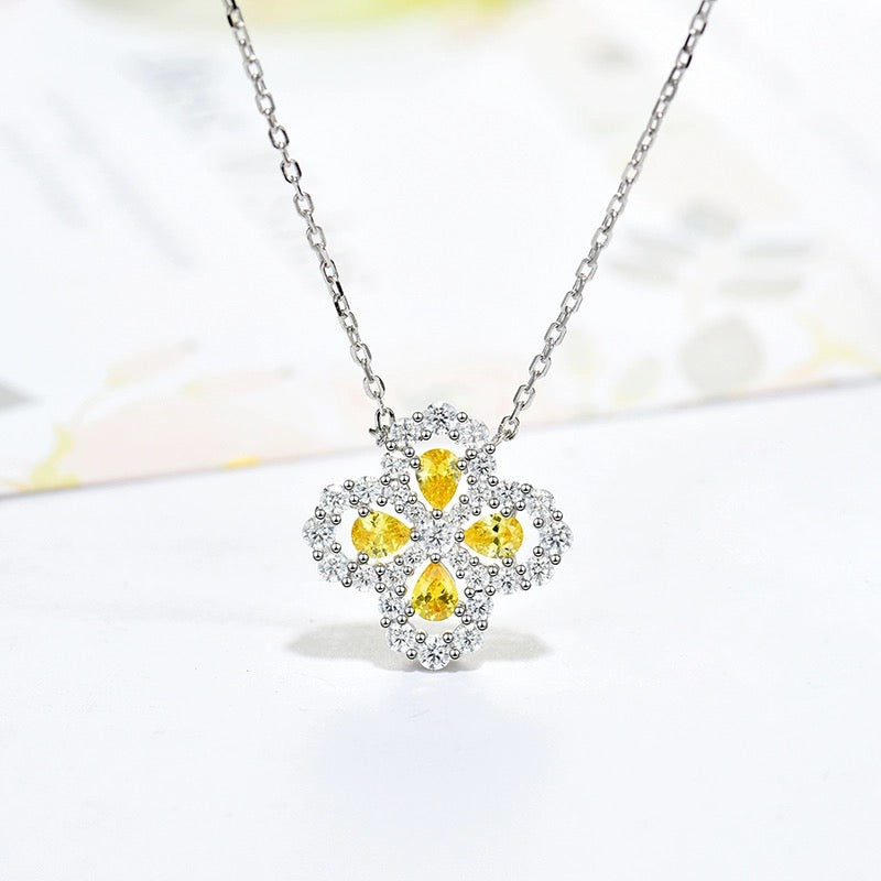 [AuraEcho]LOOP NECKLACE FULL MOTIF DIAMOND 16MM MULTIPLE COLORS