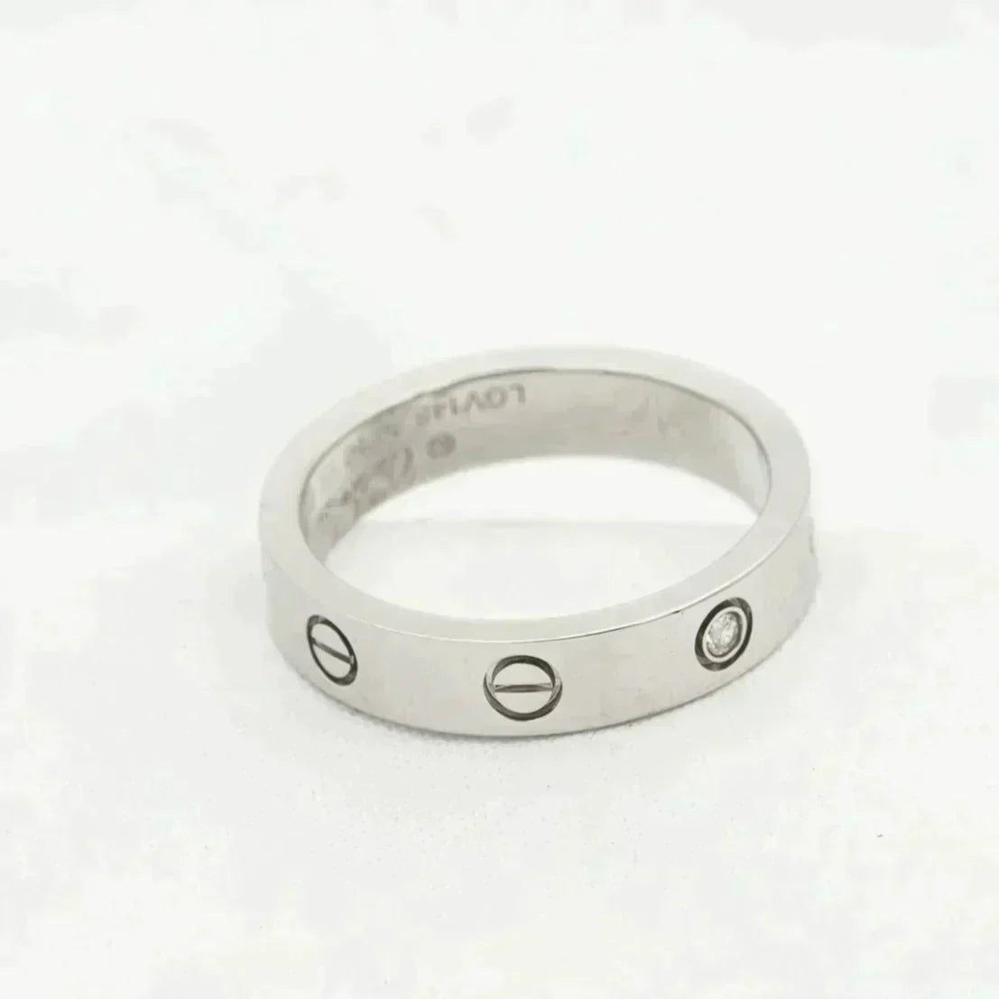 [AuraEcho]LOVE RING 4MM 1 DIAMOND SILVER