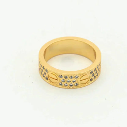 [AuraEcho]LOVE RING 5.5MM DIAMONDS PAVED