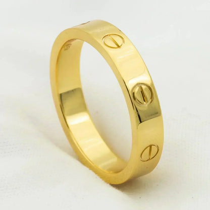 [AuraEcho]LOVE RING 4MM 1 DIAMOND GOLD