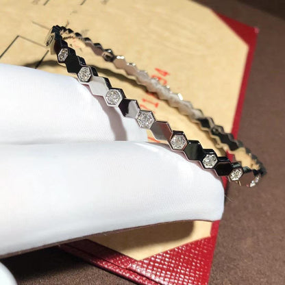 [AuraEcho]BEE LOVE SILVER DIAMOND BRACELET