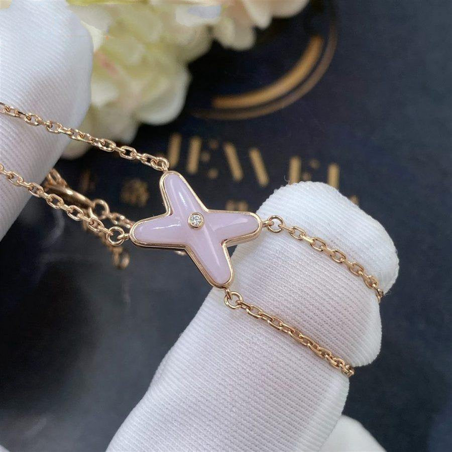 [AuraEcho]JEUX BRACELET PINK MOP PINK GOLD 1 DIAMOND