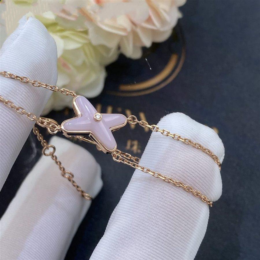 [AuraEcho]JEUX BRACELET PINK MOP PINK GOLD 1 DIAMOND