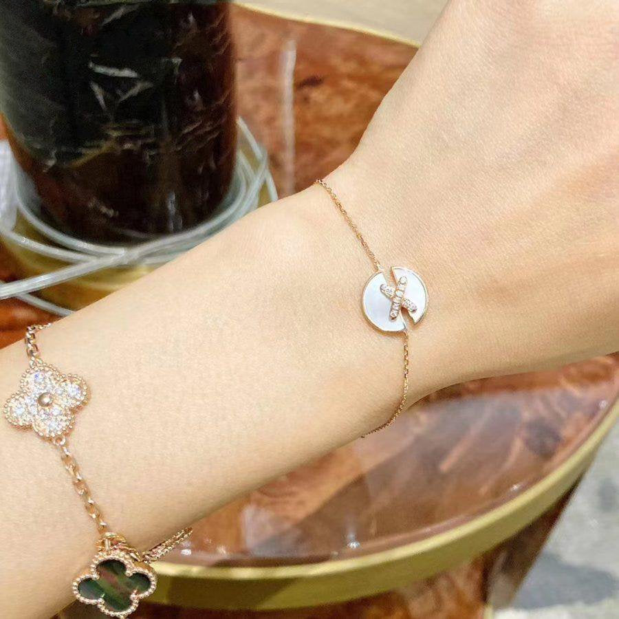 [AuraEcho]JEUX DE BRACELET MOP PINK GOLD DIAMONDS