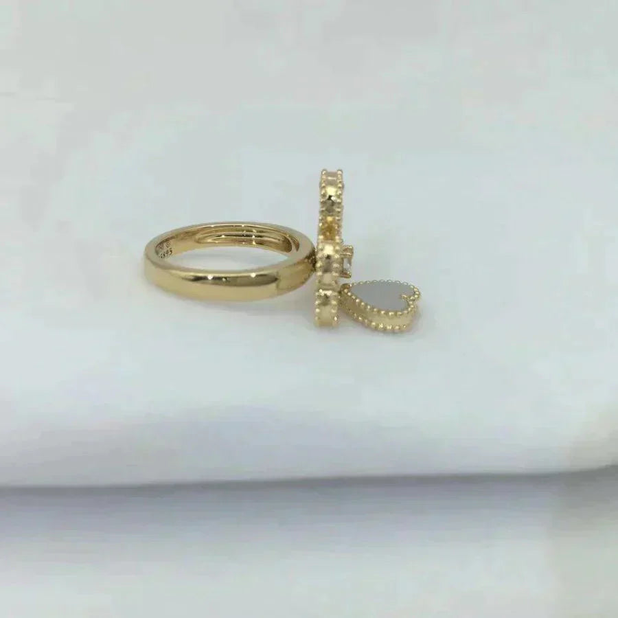 [AuraEcho]SWEET CLOVER WHITE MOP RING